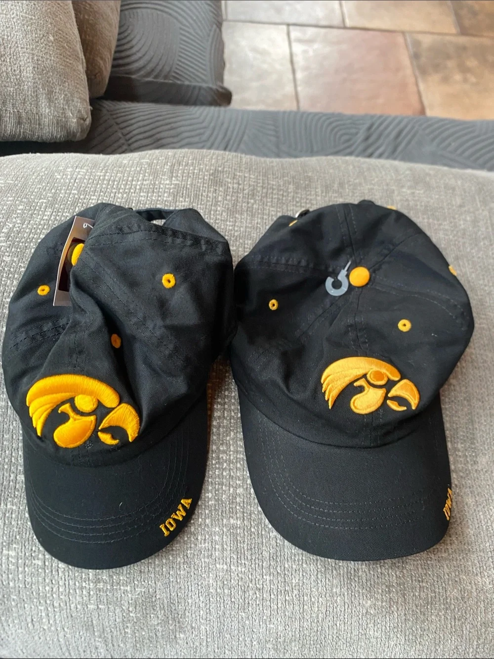 Captivating Iowa  Hawkeyes Black & Gold Embroidered Cap Bundle